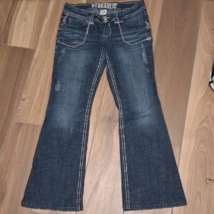 Hydraulic Blue Flare Wide Leg Jeans